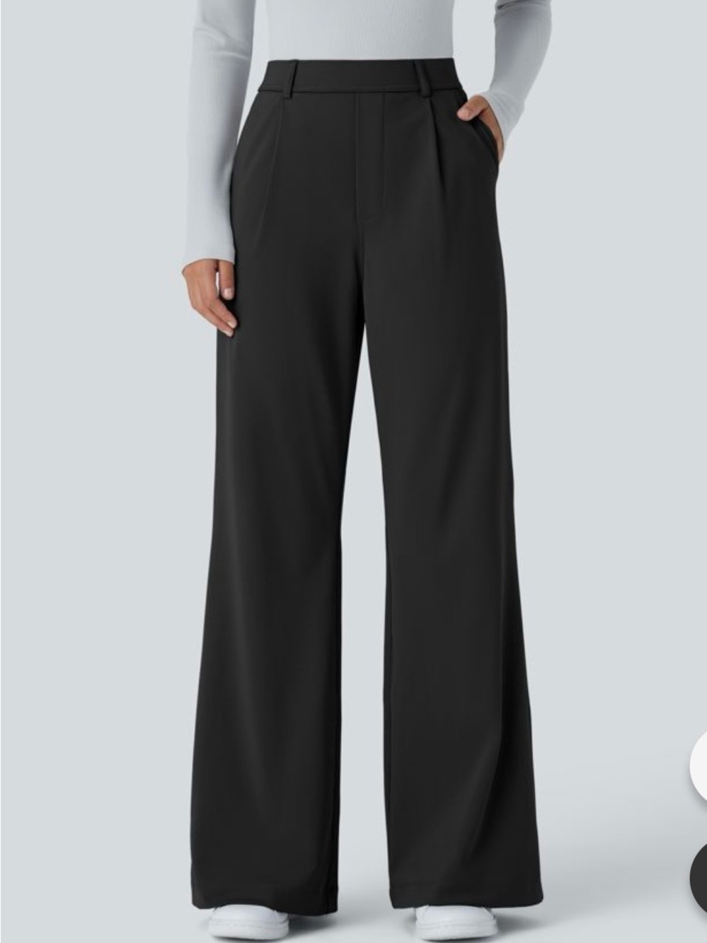 Halara Flex™ Black DayStretch High Waisted Pocket Work Flare Pants- Large